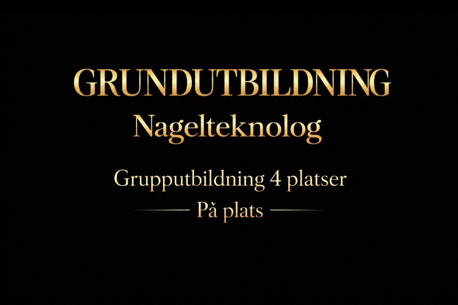 2 Dagars Nagelteknolog Utbildning 17-18 Augusti